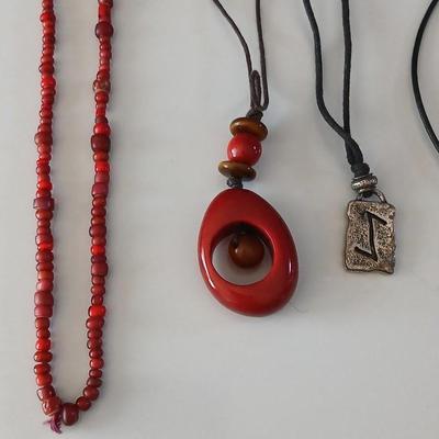 St. Lawrence Island Alaska trade bead necklace - a boho wooden necklace - and more