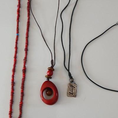 St. Lawrence Island Alaska trade bead necklace - a boho wooden necklace - and more