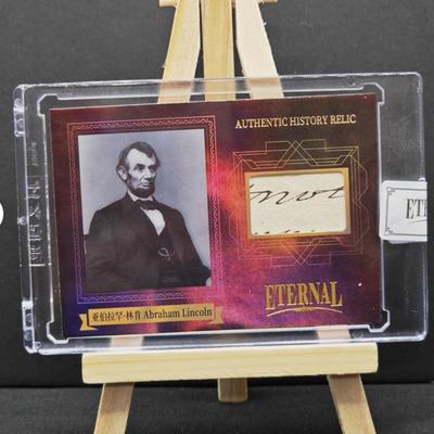 Abraham Lincoln Authentic Handwriting Sample on Trading Card
