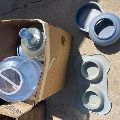 Box of dog bowls