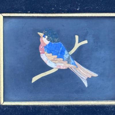 Framed Bird Stone Mosaic (GB-DZ)