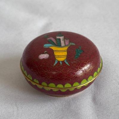 Three Cloisonné Enamel Trinket Boxes (GB-DZ)
