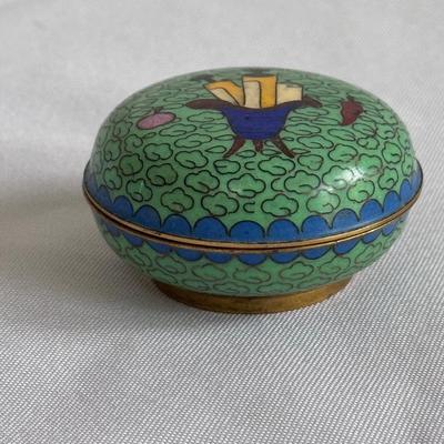 Three Cloisonné Enamel Trinket Boxes (GB-DZ)