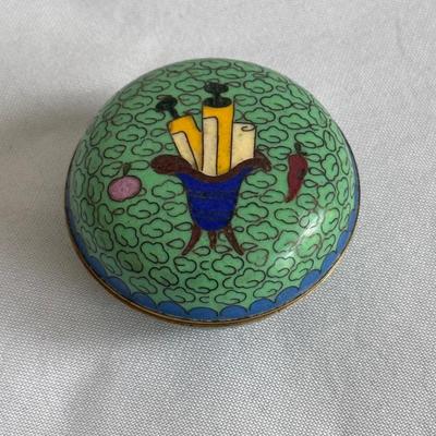 Three Cloisonné Enamel Trinket Boxes (GB-DZ)