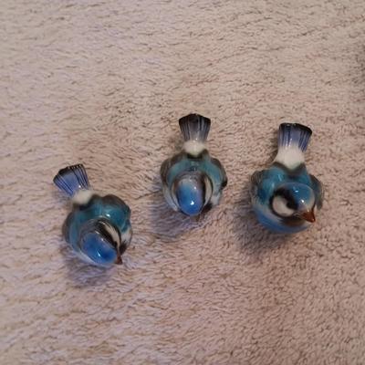 JWK FINE PORCELAIN PLATES FROM W. GERMANY AND 3 GOEBEL BLUE BIRDS