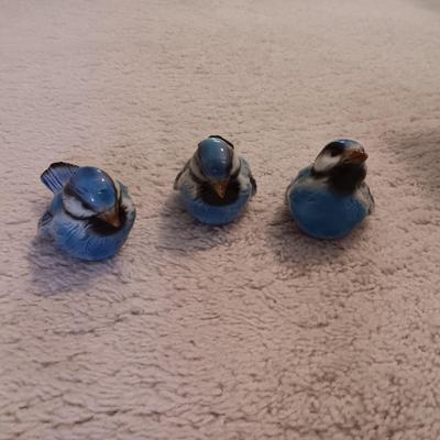 JWK FINE PORCELAIN PLATES FROM W. GERMANY AND 3 GOEBEL BLUE BIRDS