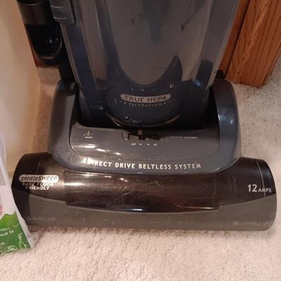 KENMORE INTELI CLEAN VACUUM, FOLDING STEP STOOL AND TRASH CAN