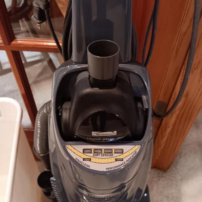 KENMORE INTELI CLEAN VACUUM, FOLDING STEP STOOL AND TRASH CAN
