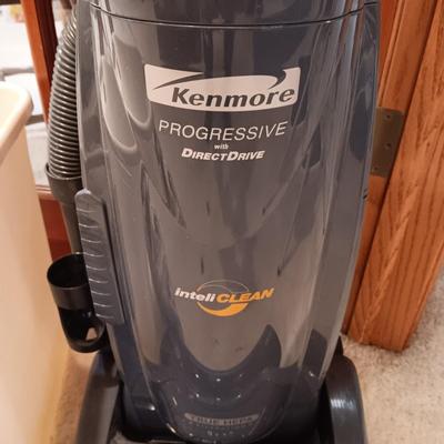 KENMORE INTELI CLEAN VACUUM, FOLDING STEP STOOL AND TRASH CAN