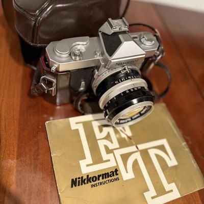 Vintage Nikkormat camera and case