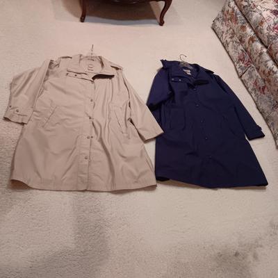 LADIES LL BEAN TRENCH COAT STYLE COATS SIZE 1X