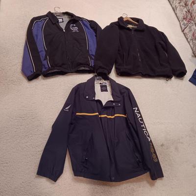 MEN'S COLORADO ROCKIES, CABELA'S & NAUTICA JACKETS SIZE LARGE
