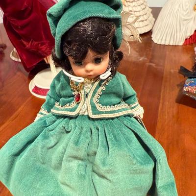 Two porcelain Gone with the Wind figurines and one Scarlett O’Hara doll