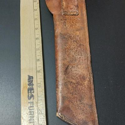 Concealed Firearm fanny pack - leather Knife sheath - and a leather field custom rifle sling