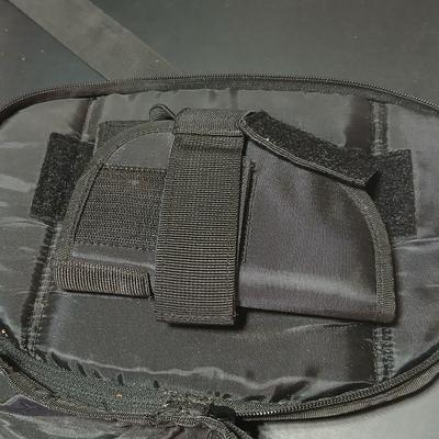 Concealed Firearm fanny pack - leather Knife sheath - and a leather field custom rifle sling