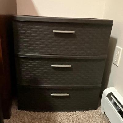 Sterilite 3 Drawer Wide Weave Brown Plastic Storage #2