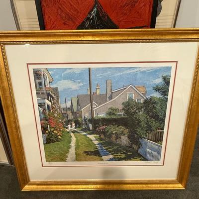 Signed and numbered Summer time framed art