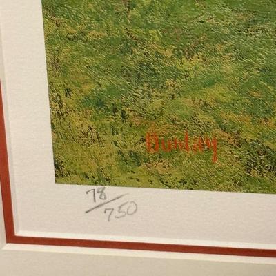 Signed and numbered Summer time framed art