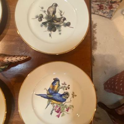 JWK WESTERN GERMANY PLATES & FITZ & FLOYD PHEASANT SALT & PEPPER SHAKERS