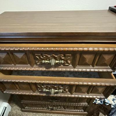 Vintage MCM 5 Drawer Chest Dresser