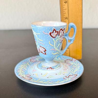 Vintage Ardalt Japanese Lenwile Moriage Demitasse Cup and Saucer