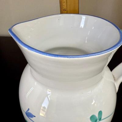 Vintage MIKASA Savoir Vivre Portofino Blue Large Pitcher 64oz