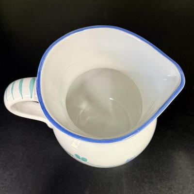 Vintage MIKASA Savoir Vivre Portofino Blue Large Pitcher 64oz