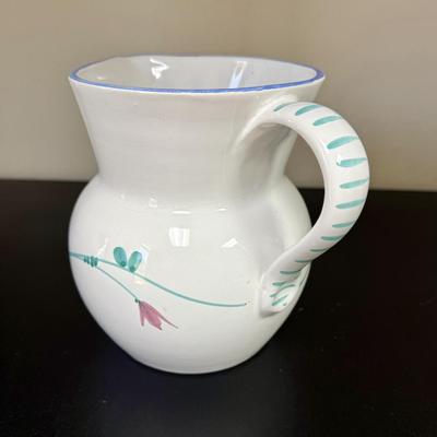 Vintage MIKASA Savoir Vivre Portofino Blue Large Pitcher 64oz