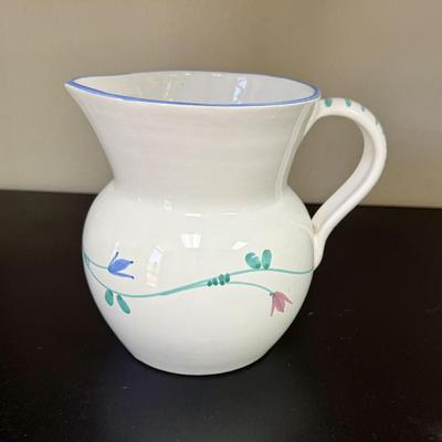 Vintage MIKASA Savoir Vivre Portofino Blue Large Pitcher 64oz