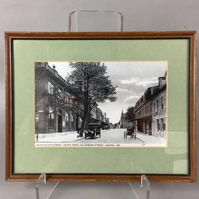 D8229 Vintage Framed “Washington St.,Easton,Md” Photograph Print