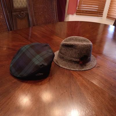 GLENAPPIN OF SCOTLAND FLAT CAP AND 100% WOOL FEDORA SIZE SMALL