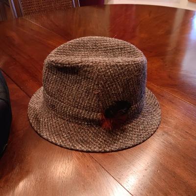 GLENAPPIN OF SCOTLAND FLAT CAP AND 100% WOOL FEDORA SIZE SMALL