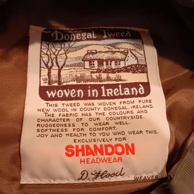 SHANDON HEADWEAR WOOL FLAT CAP WOVEN IN IRELAND AND THE OTHER IS MADE IN GREECE