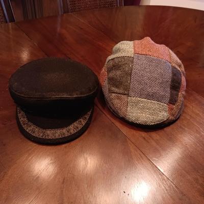 SHANDON HEADWEAR WOOL FLAT CAP WOVEN IN IRELAND AND THE OTHER IS MADE IN GREECE