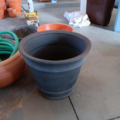GALVANIZED WATERING CAN, FLOWER POTS, GARDEN HOSE HOLDER AND MORE