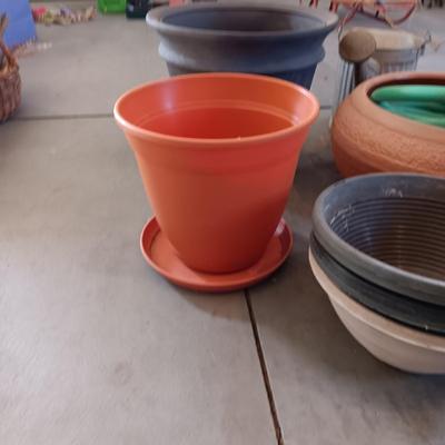 GALVANIZED WATERING CAN, FLOWER POTS, GARDEN HOSE HOLDER AND MORE