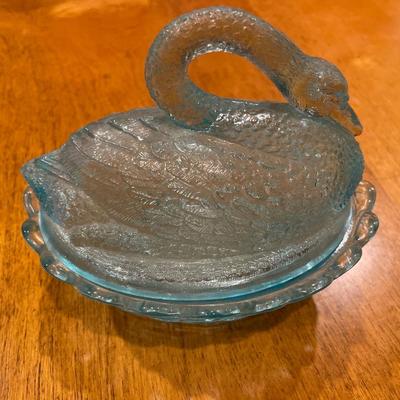 Aqua blue swan