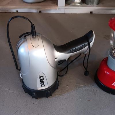 BATTERY OPERATED COLEMAN LANTERN & A RECHARGEABLE FLASHLIGHT