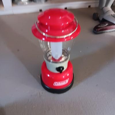 BATTERY OPERATED COLEMAN LANTERN & A RECHARGEABLE FLASHLIGHT