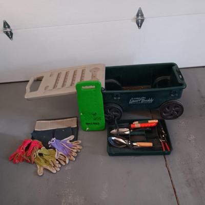 AMES LAWN BUDDY WITH GARDENING TOOLS