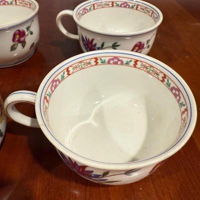 4 Genova floral tea cups