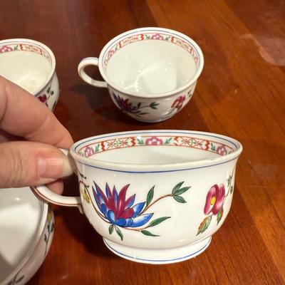 4 Genova floral tea cups