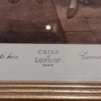 "CRIES OF LONDON" PAINTED BY F WHEATLEY / D'APRES VENDRAMINI PLATE 13 & 6 FRAMED PRINTS