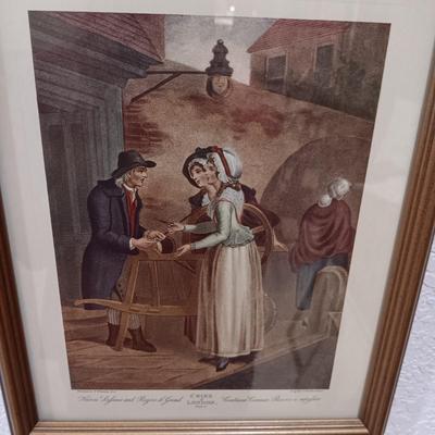 "CRIES OF LONDON" PAINTED BY F WHEATLEY / D'APRES VENDRAMINI PLATE 13 & 6 FRAMED PRINTS