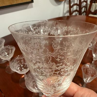 Antique Fostoria etched glass