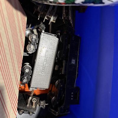Train village with Lionel trains, houses and more!