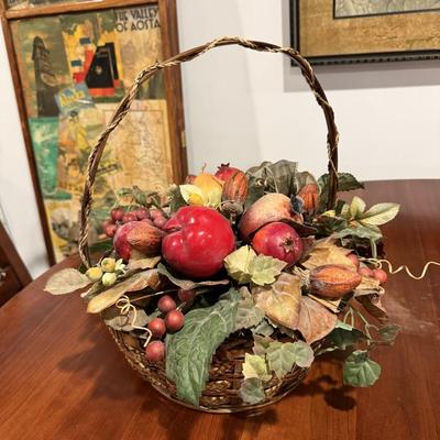 Apple faux flower arrangement