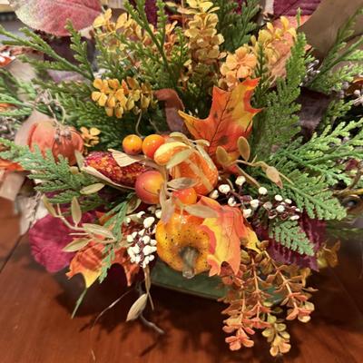 Two beautiful fall faux floral arrangements