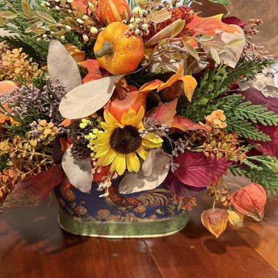 Two beautiful fall faux floral arrangements