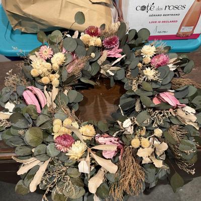 Pink floral wreath